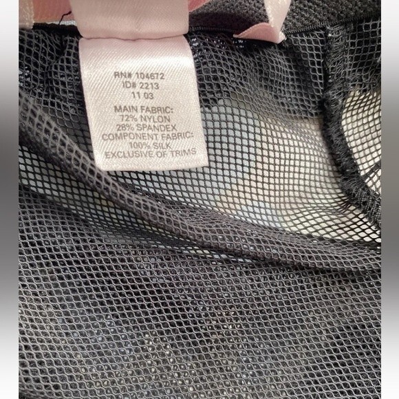 Victoria’s Secret Lingerie Chemise Slip Teddy Babydoll Black Mesh W Lace… - Picture 11 of 12